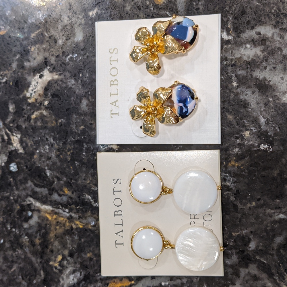 Talbot's Earrings, lot of 2 pairs, NWT
